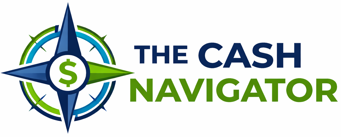 Compass logo with dollar sign representing The Cash Navigator personal finance website