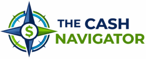 Compass logo with dollar sign representing The Cash Navigator personal finance website